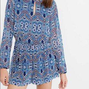 Blue Medallion Pattern Romper